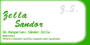 zella sandor business card